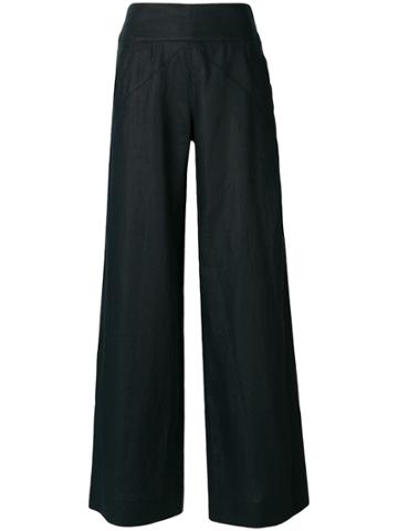 Emporio Armani Vintage Wide-leg Trousers - Black