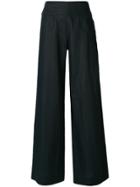 Emporio Armani Vintage Wide-leg Trousers - Black