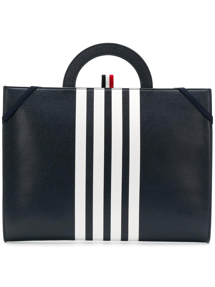 Thom Browne 4-bar Stripe Tote Bag - Blue