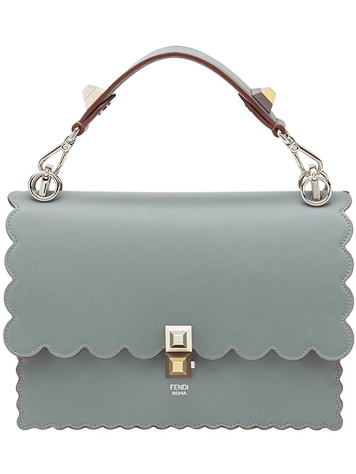 Fendi Kan I Scalloped Handbag - Blue