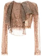 Walk Of Shame Cropped Sequined Top - Brown