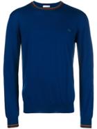 Etro Slim Fit Crew Neck Sweater - Blue