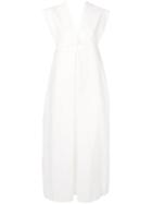 Issey Miyake Sleeveless V-neck Dress - White