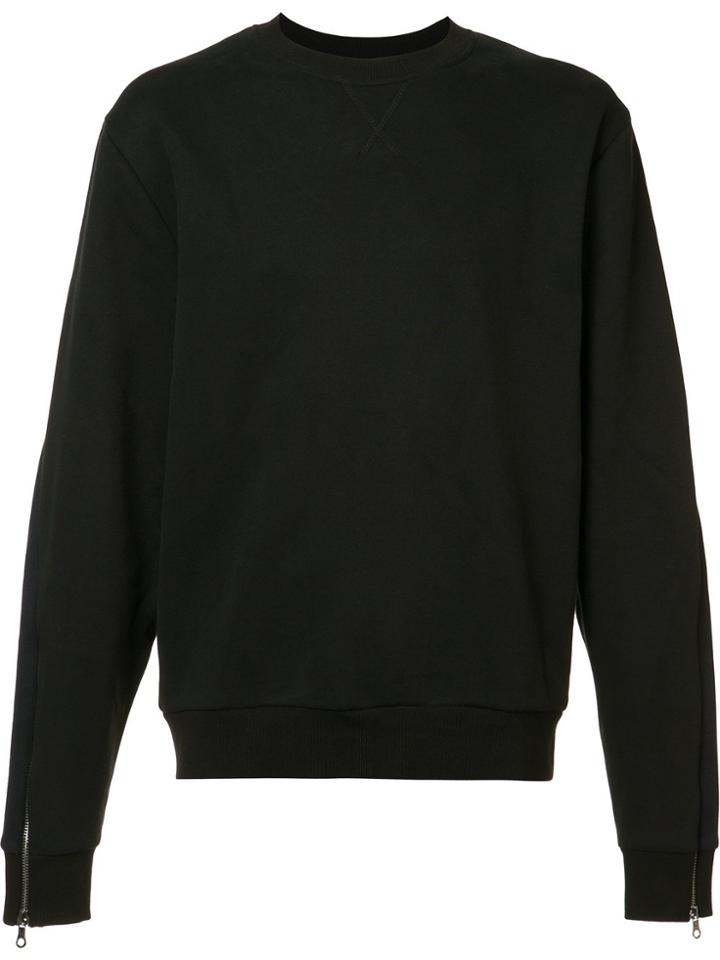 Mostly Heard Rarely Seen Zipped Sleeves Sweatshirt - Black