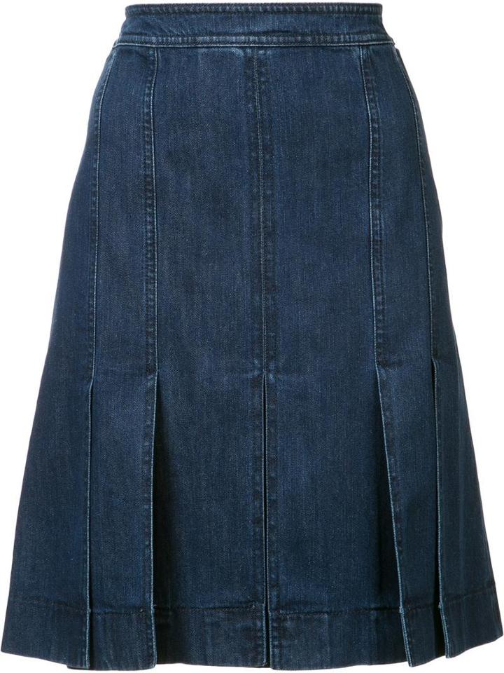 Michael Kors Denim Short Skirt, Women's, Size: 4, Blue, Cotton