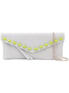 Borbonese - Contrast Stitch Clutch - Women - Leather/rubber - One Size, Grey, Leather/rubber