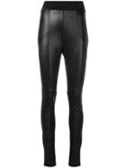 Pinko Leather Skinny Trousers - Black