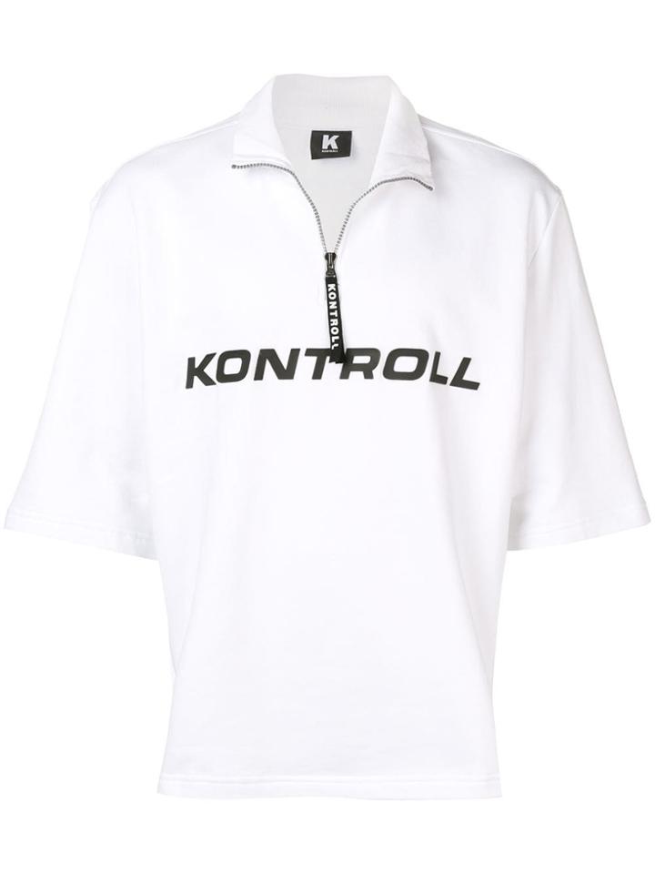 Kappa Kontroll Zipped Up Collar Sweatshirt - White