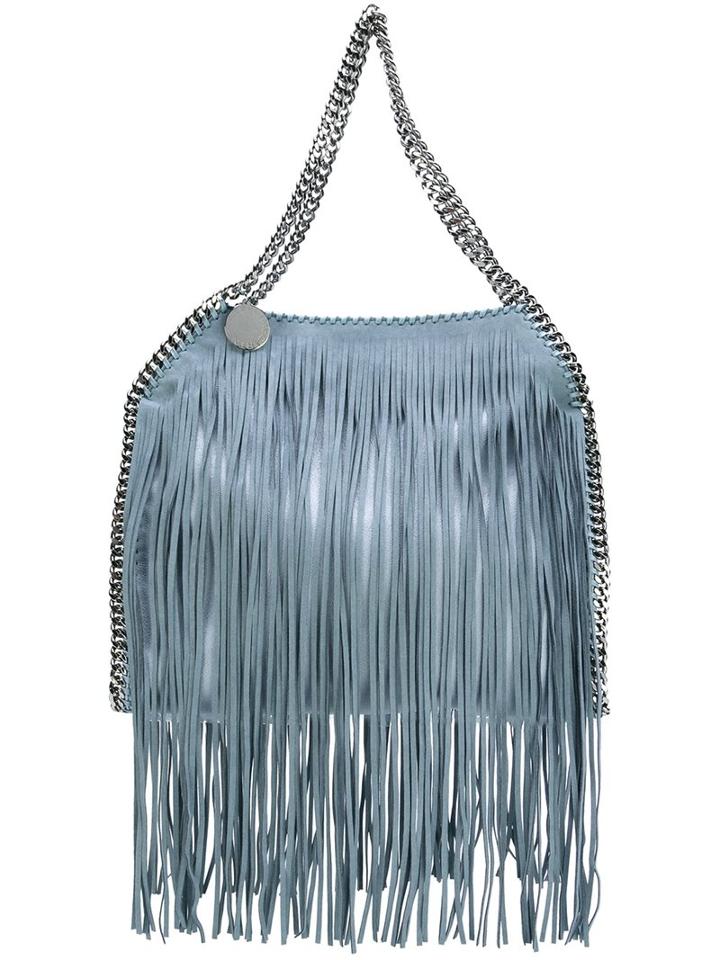 Stella Mccartney Mini 'falabella' Tote, Women's, Blue, Cotton