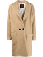 Pinko Oversized Single-breasted Coat - Brown