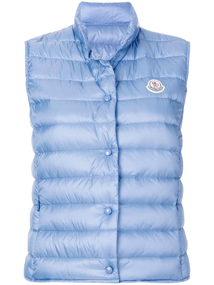 Moncler Logo Padded Gilet - Blue