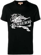 Burberry Collage Logo Print Cotton T-shirt - Black