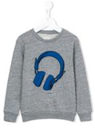 Paul Smith Junior - Headphones Print Sweatshirt - Kids - Cotton/polyester - 5 Yrs, Grey