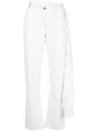 Monse High-waist Lace Detail Trousers - White