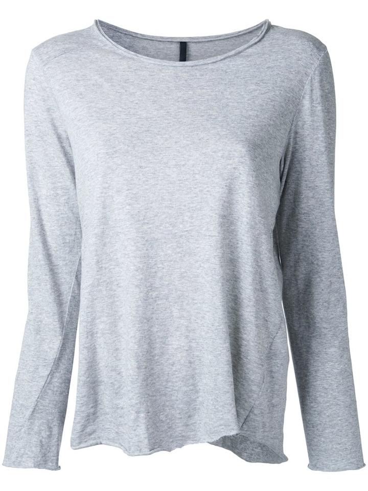 Nobody Denim Raw Edge Top, Women's, Size: Small, Grey, Organic Cotton