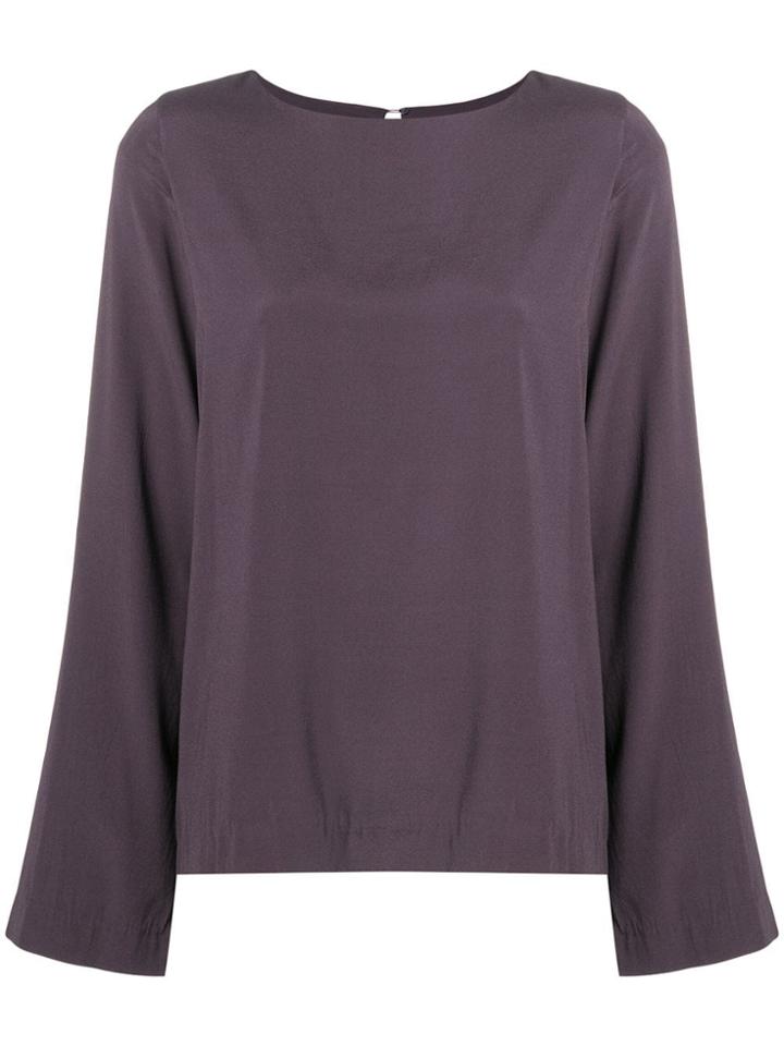 Kristensen Du Nord Flared Sleeve Blouse - Pink & Purple