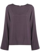 Kristensen Du Nord Flared Sleeve Blouse - Pink & Purple