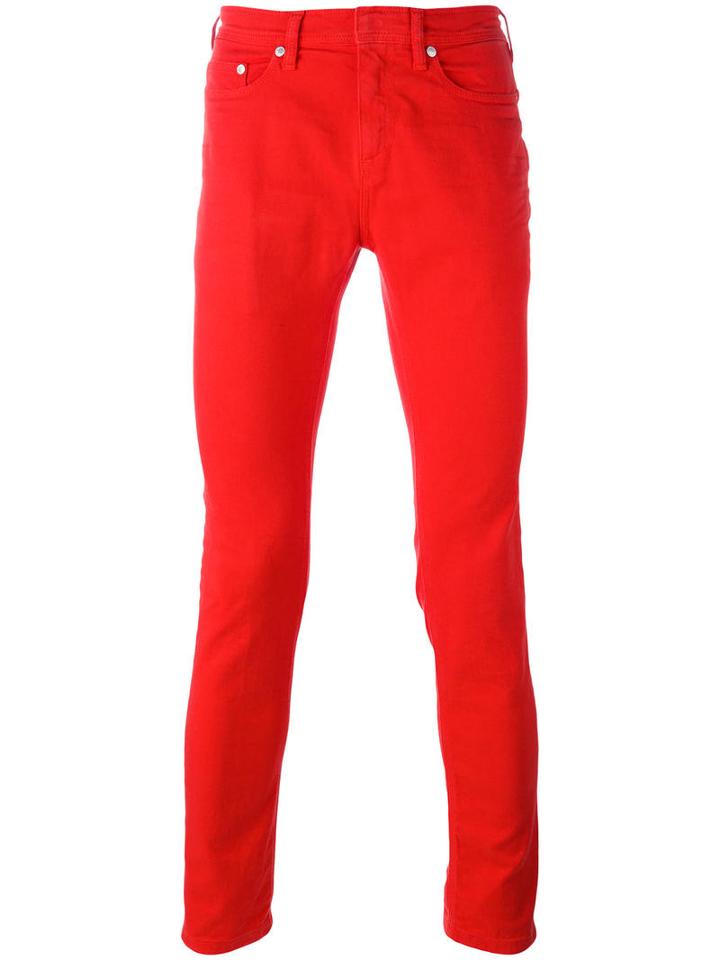 Neil Barrett Skinny Jeans, Men's, Size: 30, Red, Cotton/spandex/elastane