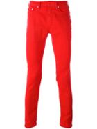 Neil Barrett Skinny Jeans, Men's, Size: 30, Red, Cotton/spandex/elastane
