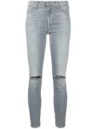 7 For All Mankind Super Skinny Cropped Jeans - Grey