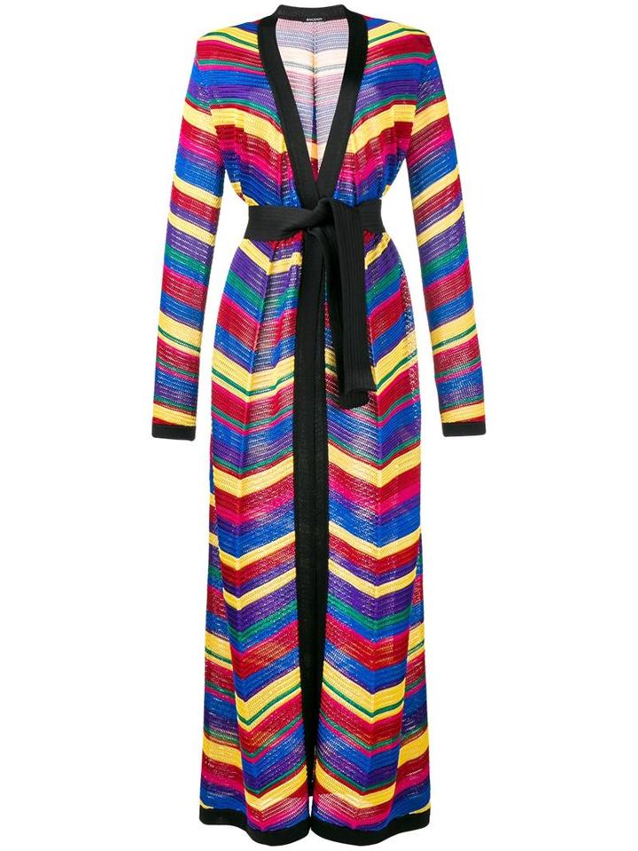 Balmain Chevron Long Cardigan, Women's, Size: 42, Viscose