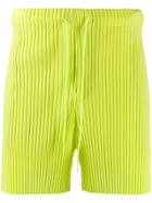 Homme Plissé Issey Miyake Pleated Track Shorts - Green