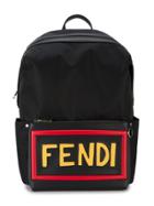 Fendi Logo Backpack - Black