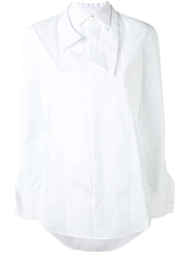 Dsquared2 - Hanging Collar Shirt - Women - Cotton/spandex/elastane - 46, White, Cotton/spandex/elastane