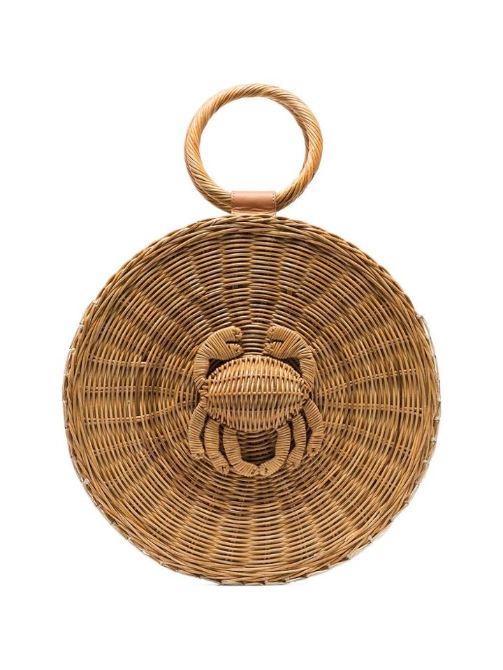 Aranáz Malia Round Woven Tote - Neutrals