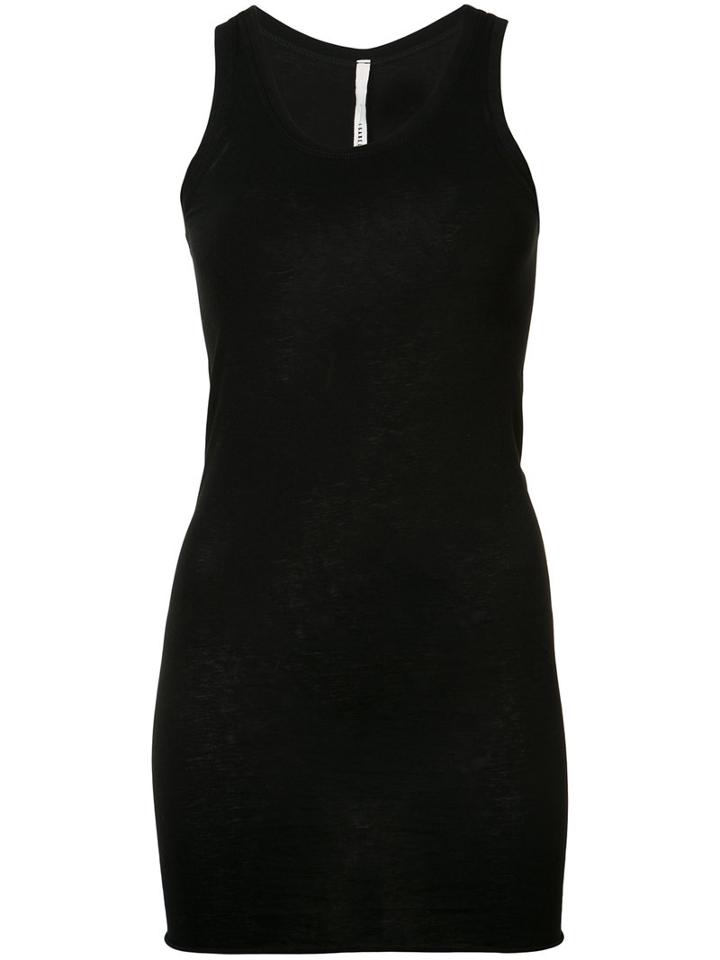 Isabel Benenato - Rear Seam Tank - Women - Cotton - 40, Black, Cotton
