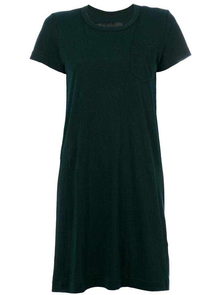 Sacai Knitted Shift Dress - Green