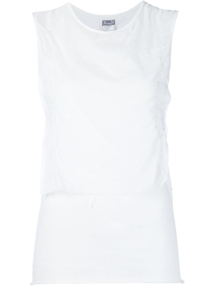Kristensen Du Nord Ruffled Layered Tank, Women's, Size: 3, White, Cotton