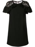 Blugirl Lace Sleeve Ruffle Dress - Black