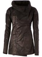 Rick Owens Stylised Biker Jacket - Black