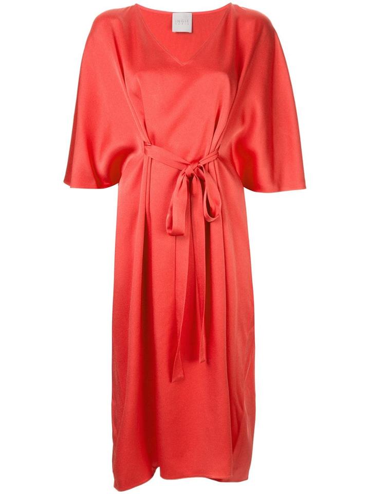 Ingie Paris Tie Detail Dress - Red