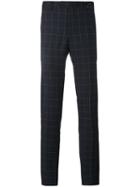 Pt01 - Checked Chinos - Men - Virgin Wool - 48, Blue, Virgin Wool