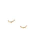 Natalie Marie 9kt Yellow Gold Crescent Studs