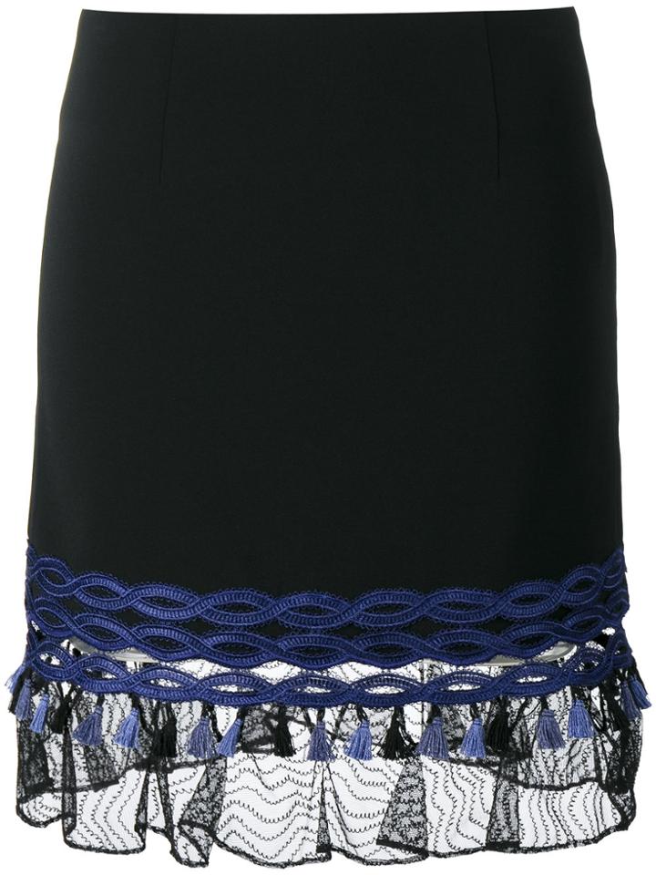 Jonathan Simkhai Lace-trimmed Mini Skirt - Black