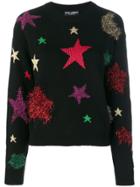 Dolce & Gabbana Sweater With Star Motif - Black