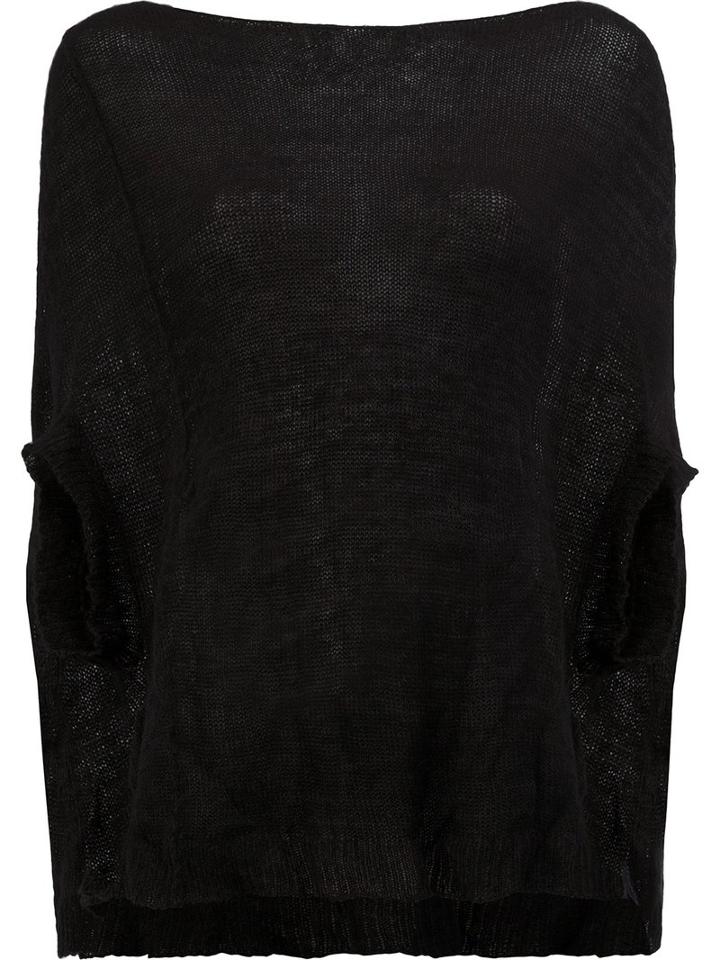 Lamberto Losani Loose Fit Jumper, Women's, Black, Silk/cashmere