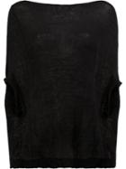 Lamberto Losani Loose Fit Jumper, Women's, Black, Silk/cashmere