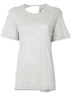 Kacey Devlin Exposed Shoulder Blade T-shirt - Grey