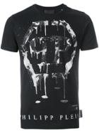 Philipp Plein Front Slogan Print T-shirt - Black