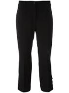 Dolce & Gabbana Cropped Trousers, Women's, Size: 42, Black, Spandex/elastane/virgin Wool