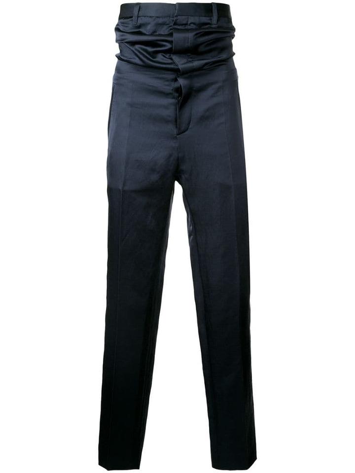 Y/project High-waisted Satin Trousers - Blue