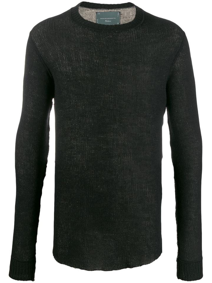10sei0otto Long Sleeve Knitted Jumper - Black