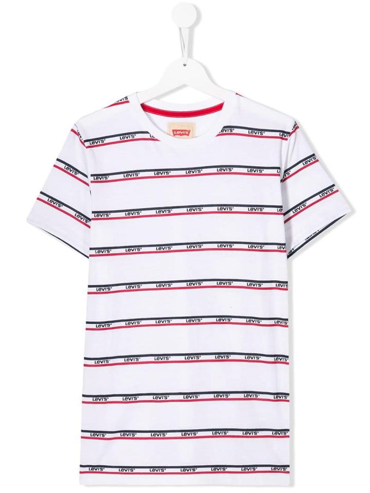 Levi's Kids Teen Logo Stripes T-shirt - White