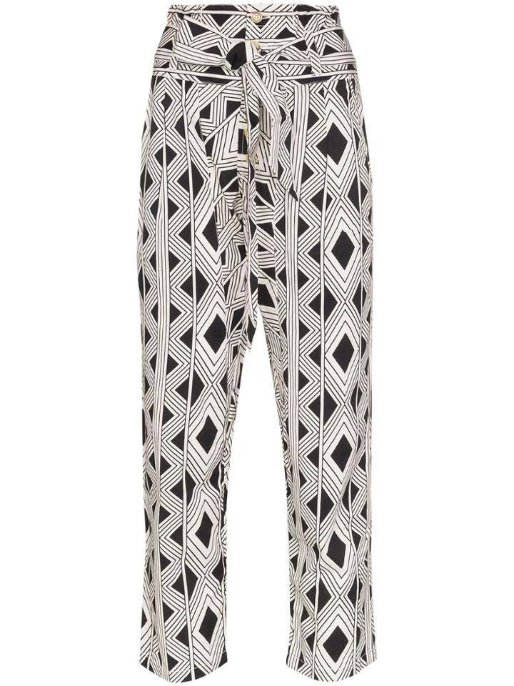 Figue Portia Printed Trousers - Black