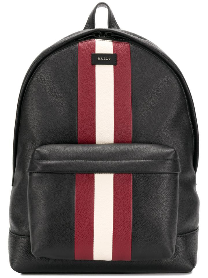 Bally Logo Patch Mini Backpack - Black