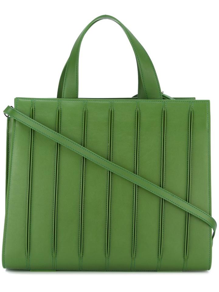Max Mara Pleated Tote Bag, Women's, Green